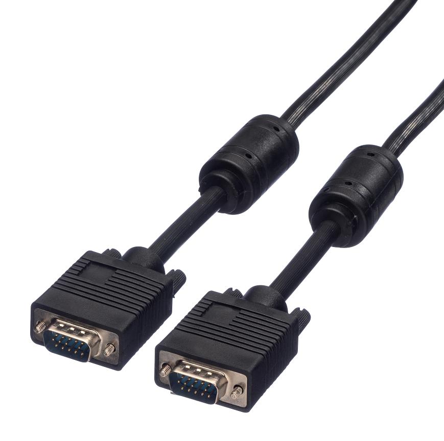 11.04.5260 COMPUTER CORD, HD D-SUB 15POS, BLK, 10M ROLINE