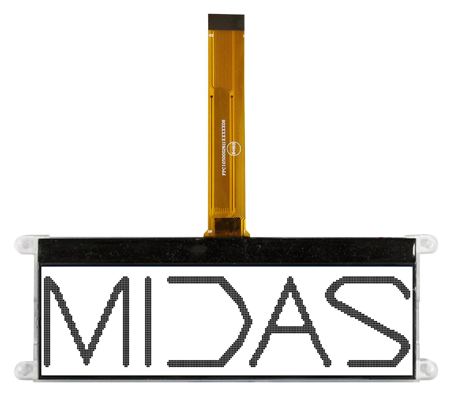 MCCOG240064F6W-FPTLW LCD GRAPHIC DISPLAY, 240X64P, FSTN, 3.3V MIDAS