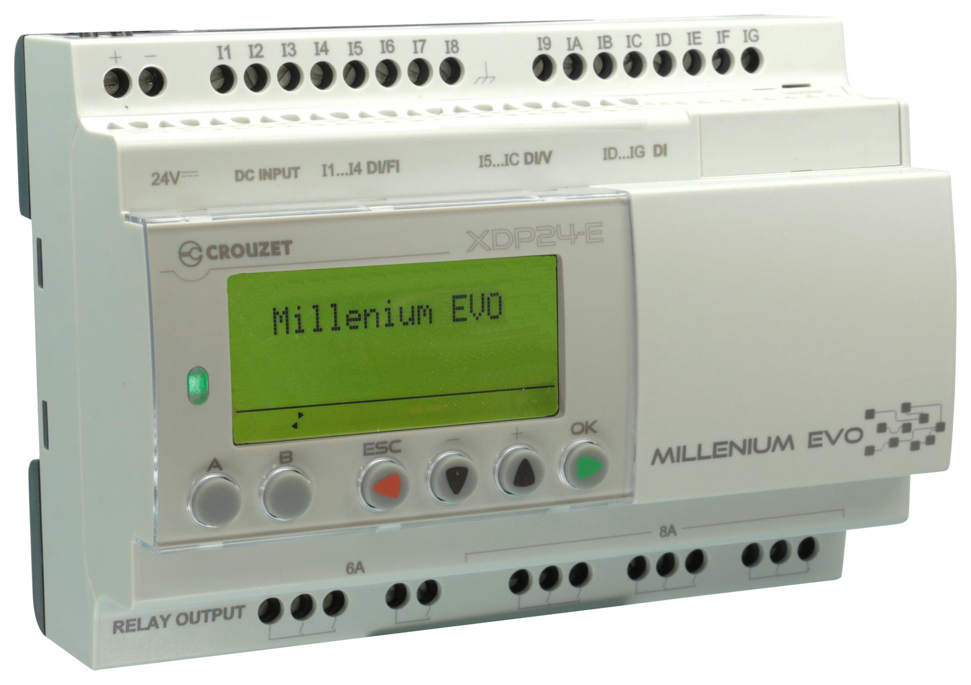 88975101 LOGIC CONTROLLER, 36-I/P, 8-O/P, 24VDC CROUZET