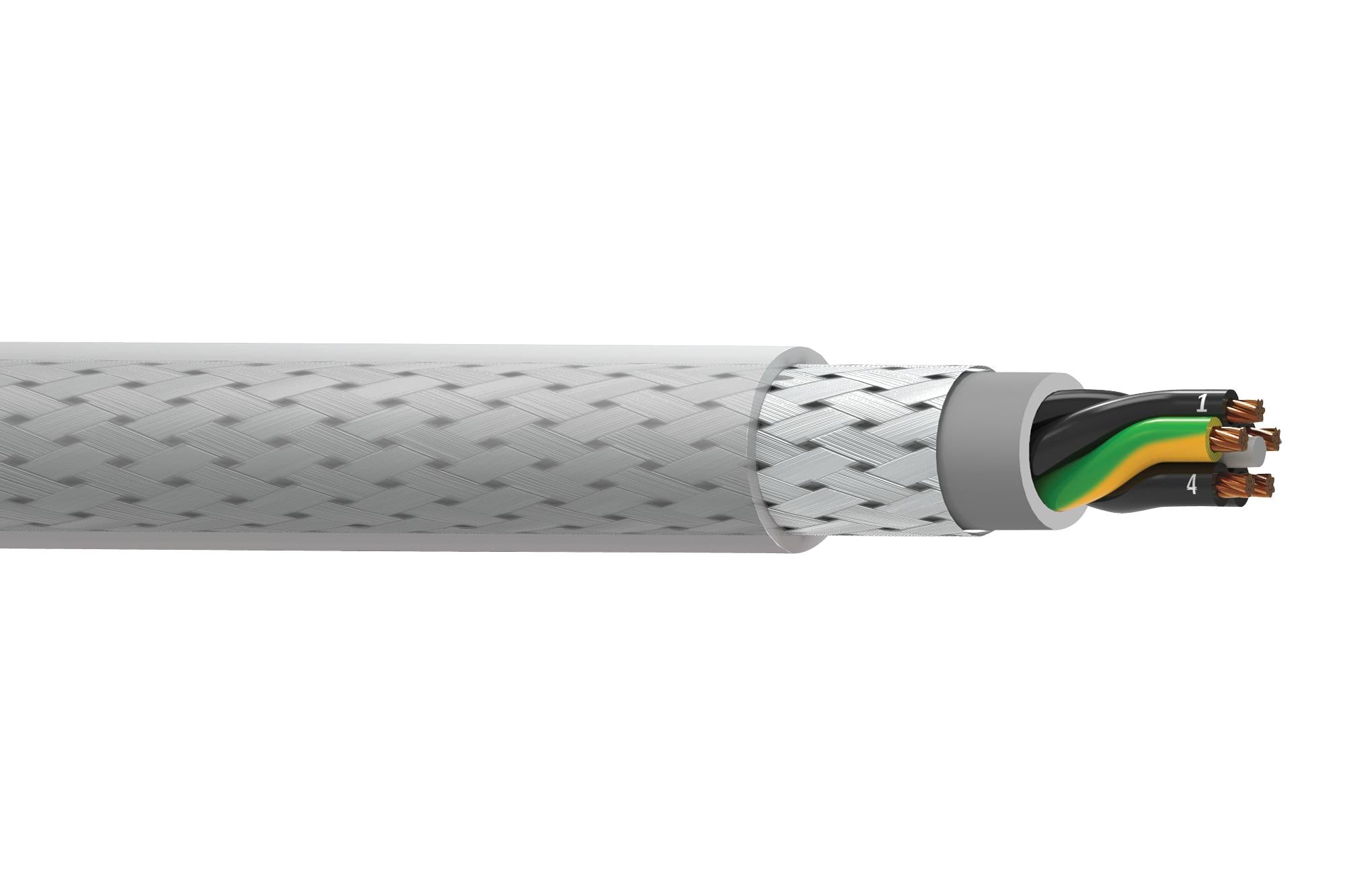 4GECY-KC50 SHLD FLEX CABLE, 4COND, 2.5MM2, 50M BELDEN