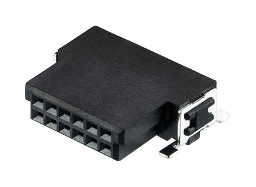 M55-6101242R CONN, RCPT, R/A, 12POS, 2ROW, 1.27MM HARWIN