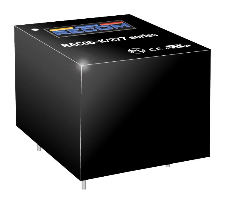 RAC05-12SK/277 POWER SUPPLY, AC-DC, 12V, 0.416A RECOM POWER