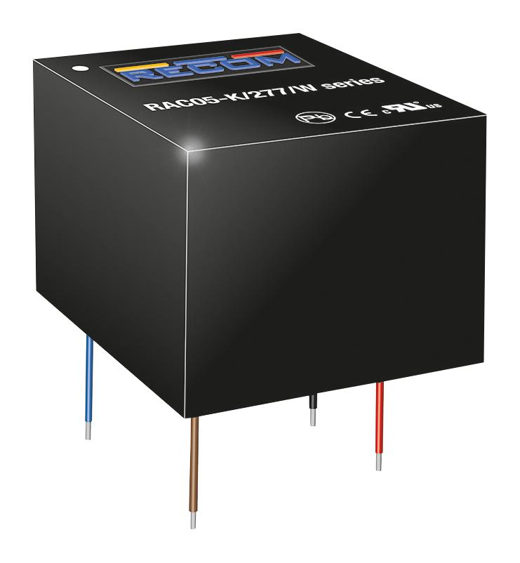 RAC05-24SK/277/W POWER SUPPLY, AC-DC, 24V, 0.21A RECOM POWER