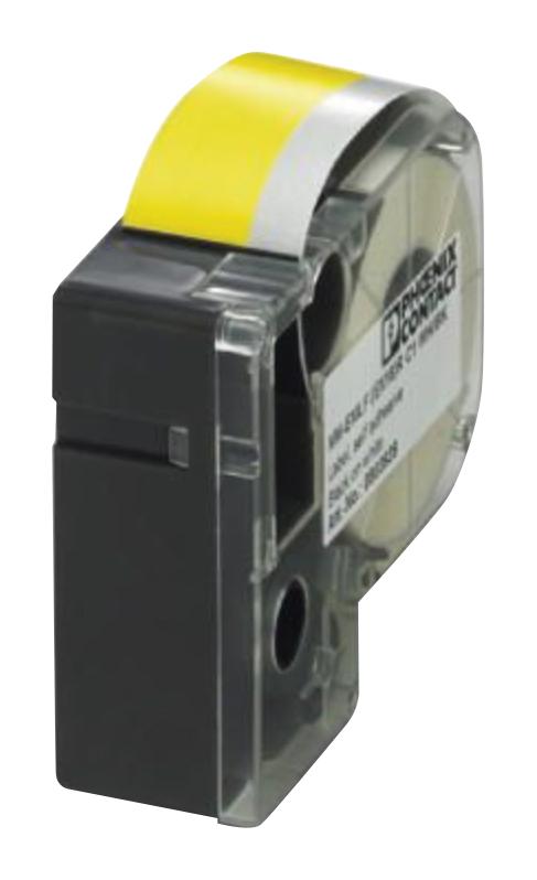 0803942 LABEL PRINTER TAPE, BLACK ON YELLOW, 8M PHOENIX CONTACT