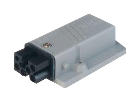 STAKAP 5 POWER CONN, RCPT, 5+PE, SCREW, PANEL HIRSCHMANN
