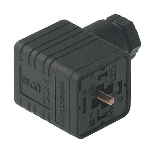 GDM 3009 POWER CONN, RCPT, 3+PE, SCREW, CABLE HIRSCHMANN