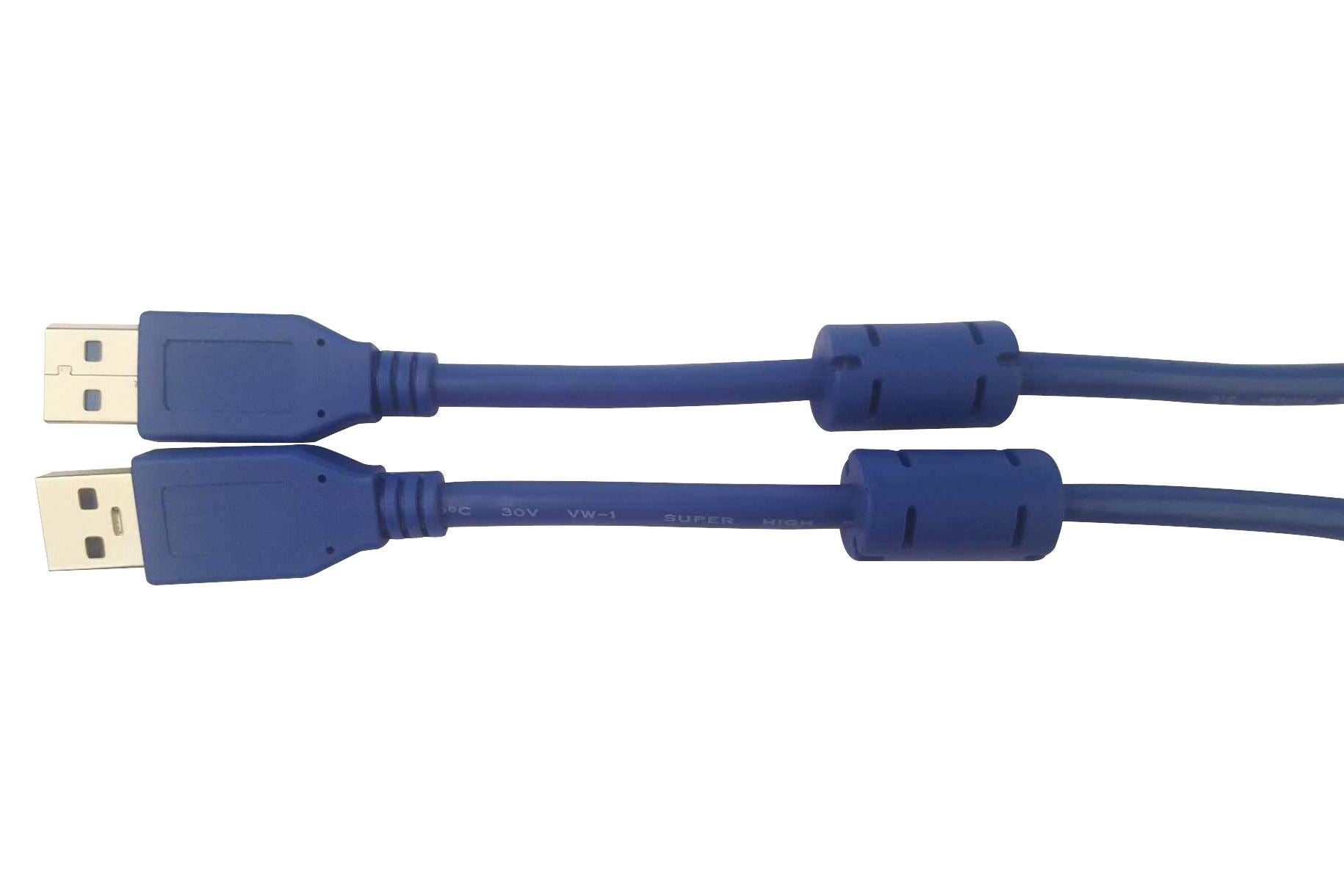 MC002479 USB CABLE, 3.0, A-A PLUG, 5M, BLU MULTICOMP