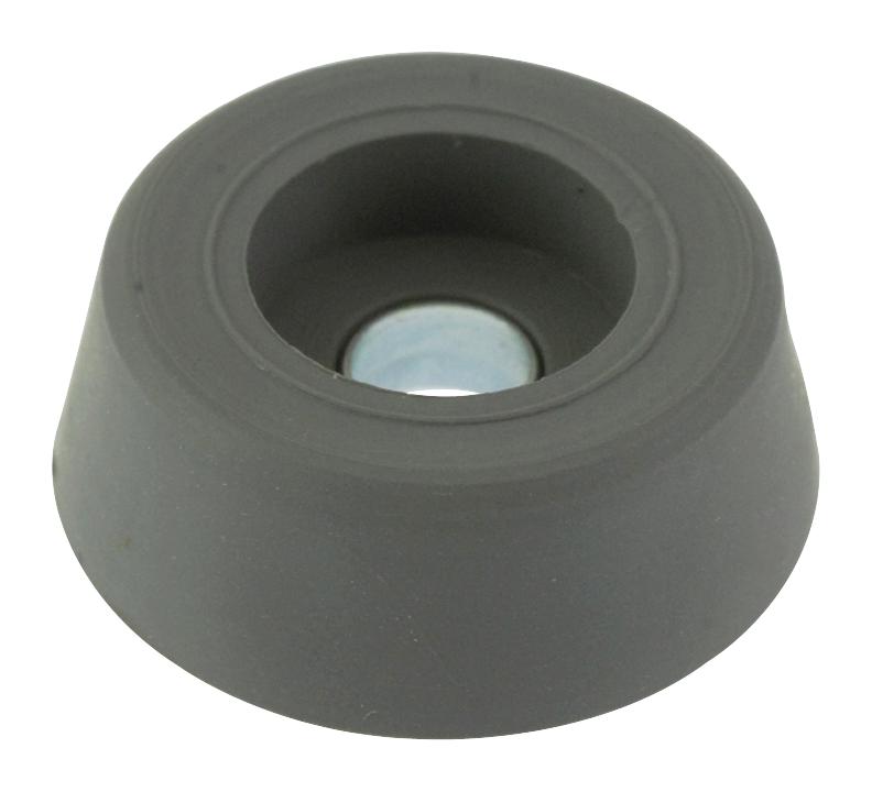 724 RECESSED BUMPER, RUBBER, ROUND, GREY KEYSTONE