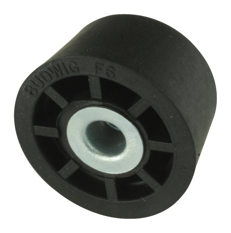 728 RECESSED BUMPER, RUBBER, ROUND, BLACK KEYSTONE