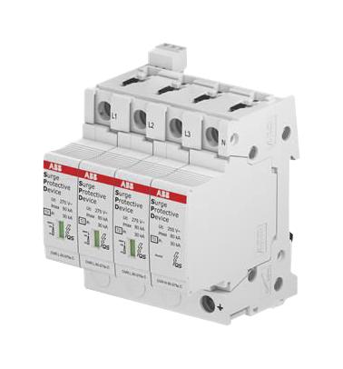 OVR T2 3N 80-275S P TS QS MAINS SURGE PROTECTOR, 275VAC, DIN RAIL ABB - SOULE