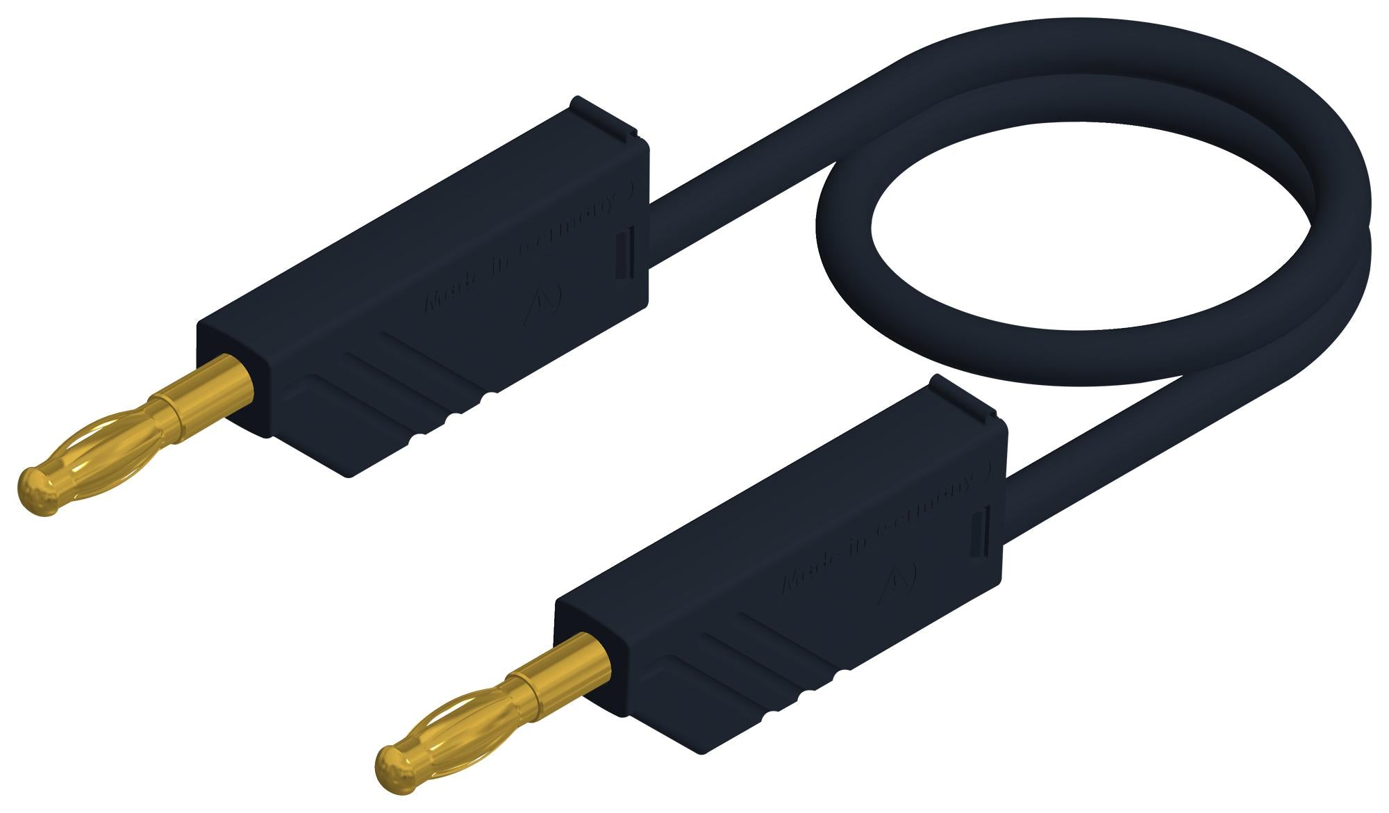 934507700 TEST LEAD, 4MM BANANA PLUG, BLACK, 1.5M HIRSCHMANN TEST AND MEASUREMENT