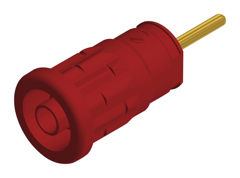 972363101 CONN, BANANA, SOCKET, 24A, SOLDER, RED HIRSCHMANN TEST AND MEASUREMENT