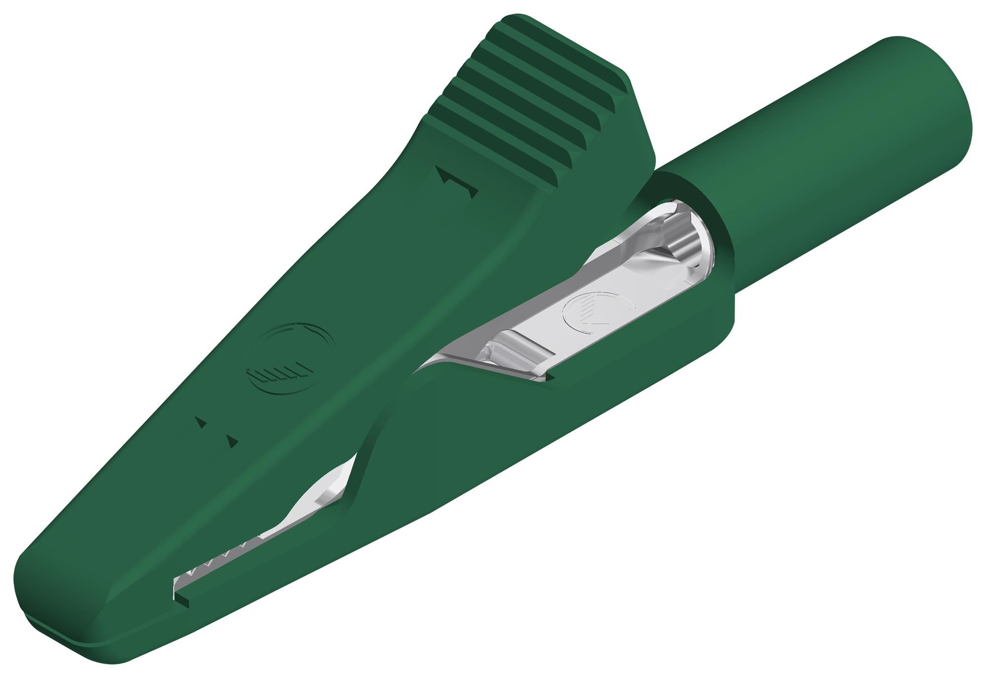 930319104 CROCODILE CLIP, 4MM, GREEN, 6A HIRSCHMANN TEST AND MEASUREMENT