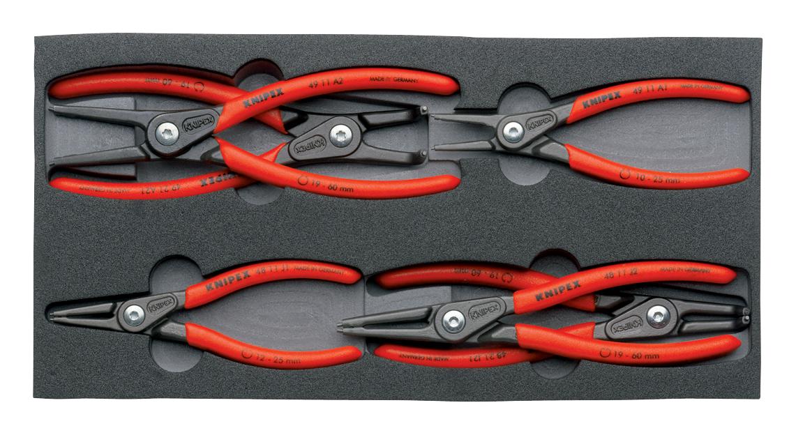 00 20 01 V02 PRECISION CIRCLIP PLIER SET, 6PC KNIPEX