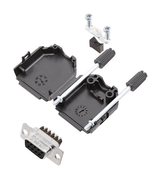 L17DPPK15-BK+L77DA15SST D SUB CONNECTOR, RCPT, 15POS, SCREW AMPHENOL ICC