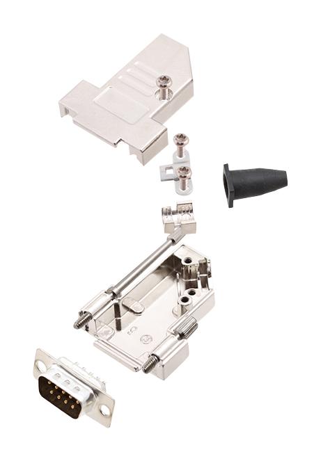 L17DTSL09-RG-LJS-S+L717SDE09P D SUB CONNECTOR, PLUG, 9POS, SOLDER AMPHENOL ICC