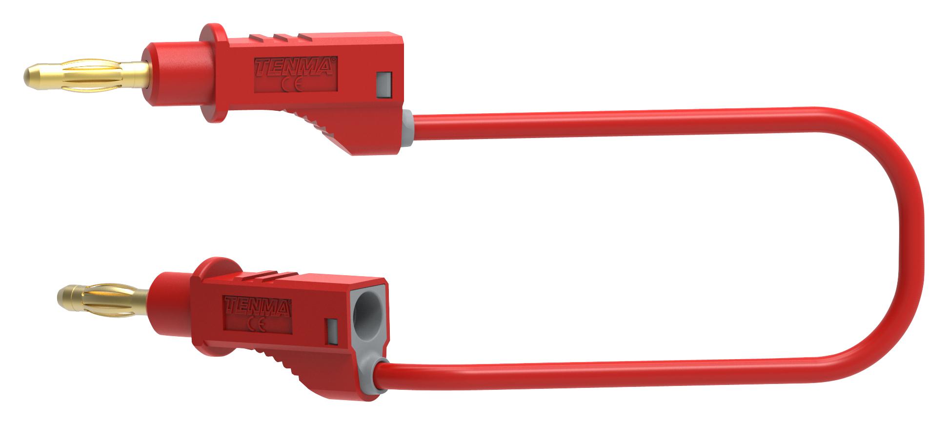 72-13812 TEST LEAD, 4MM STACKING BANANA PLUG, 1M TENMA
