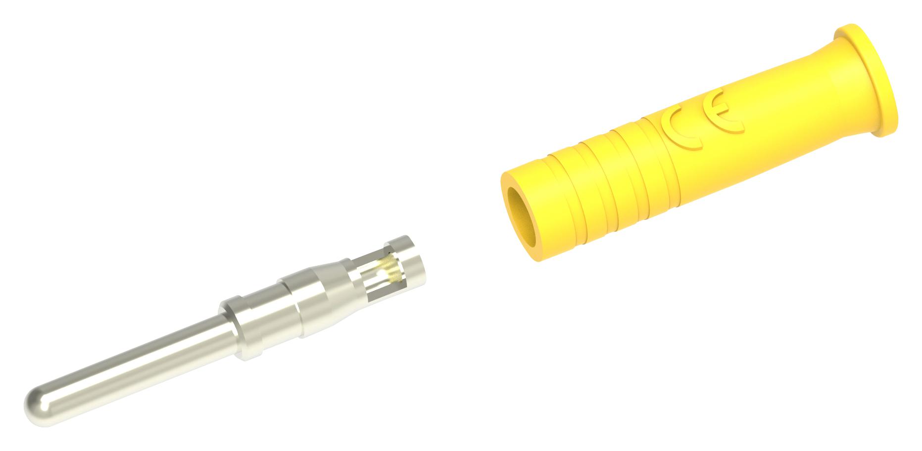 72-13934 CONN, BANANA, PLUG, 10A, SOLDER, YEL TENMA