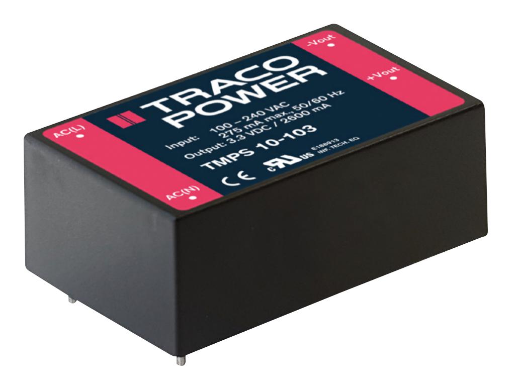 TMPS10-124 POWER SUPPLY, AC-DC, 24V, 0.41A TRACO POWER