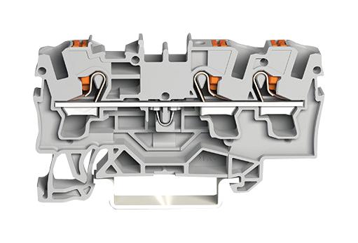 2204-1301 TERMINAL BLOCK, DINRAIL, 3WAYS, 10AWG WAGO