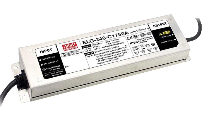 ELG-240-24-3Y LED DRIVER PSU, AC-DC, 24V, 10A MEAN WELL