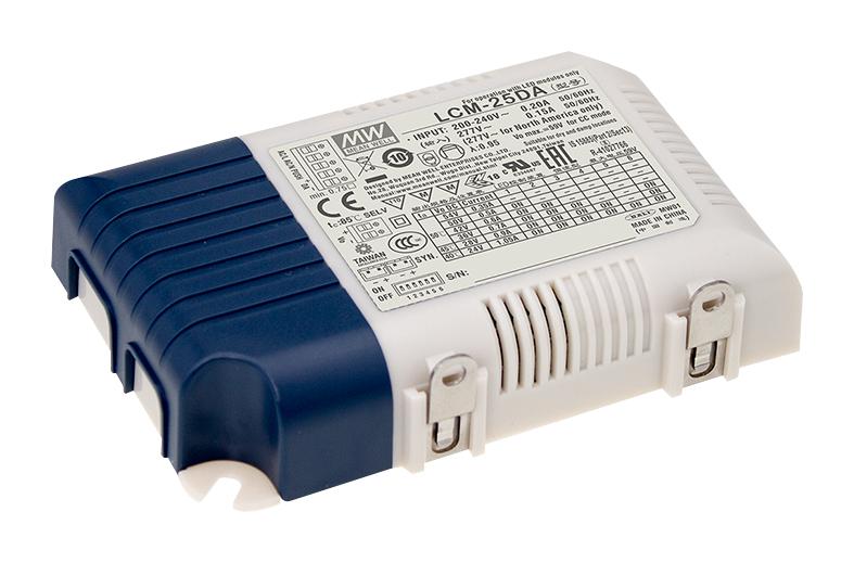 LCM-25DA LED DRIVER PSU, AC-DC, 24V, 1.05A MEAN WELL