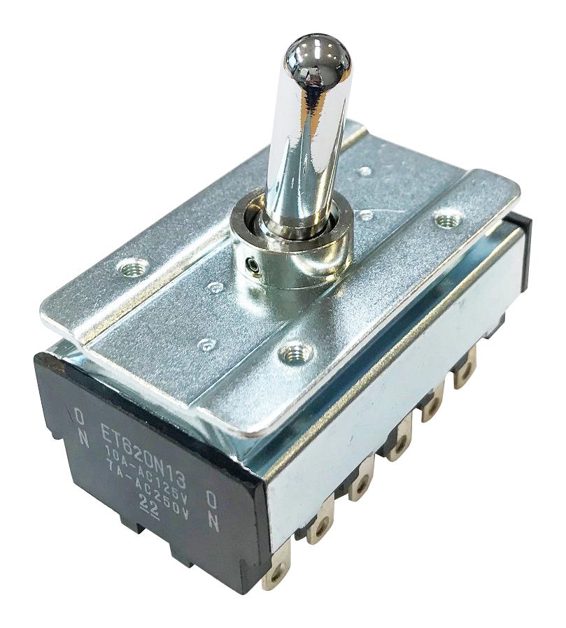 ET620N13-Z TOGGLE SW, 6PDT, 20A, 125V, PANEL NIDEC COPAL ELECTRONICS