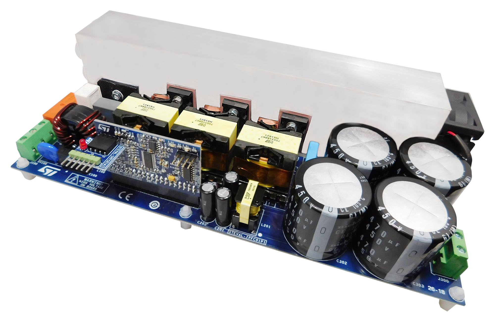 STEVAL-IPFC01V1 INTERLEAVED PFC KIT, DIGITAL CONTROLLER STMICROELECTRONICS