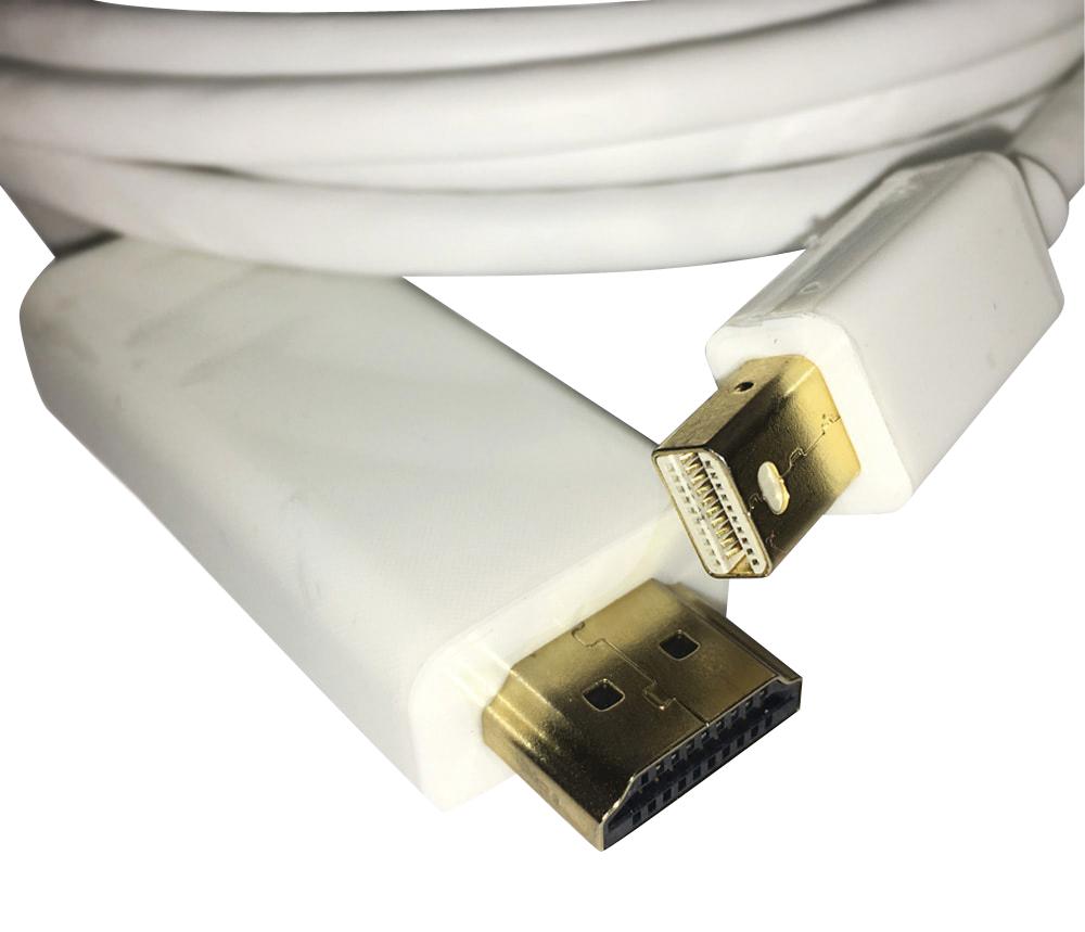 2414-3 CABLE, MINI DISPLAYPORT-HDMI PLUG, 3M VIDEK