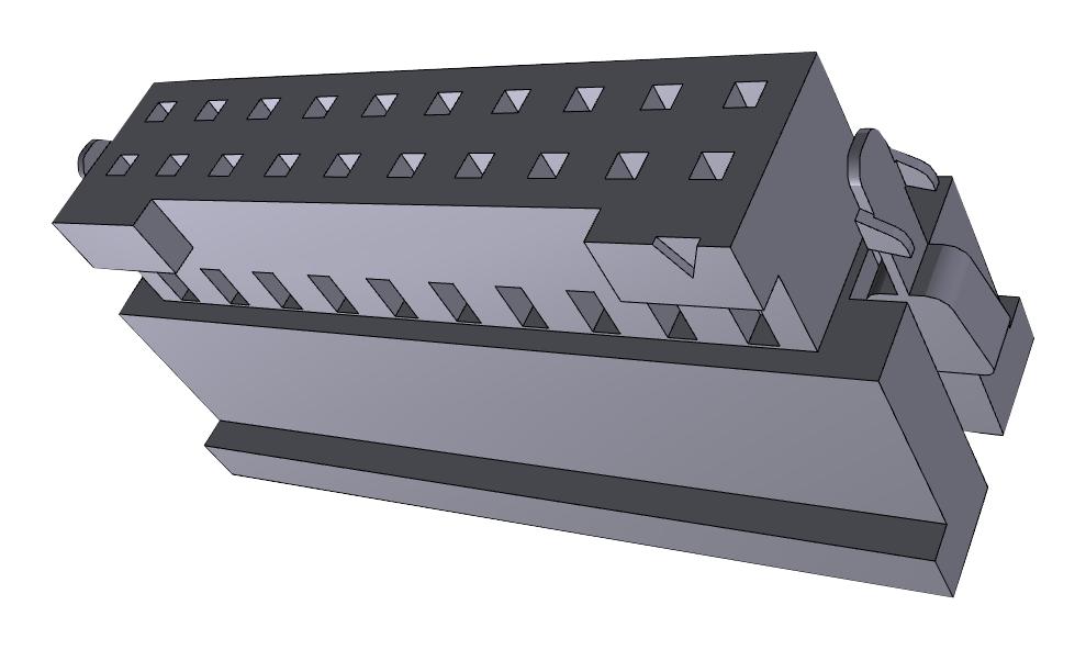 ISD2-10-D-M RCPT HOUSING, 20POS, LCP, 2MM SAMTEC