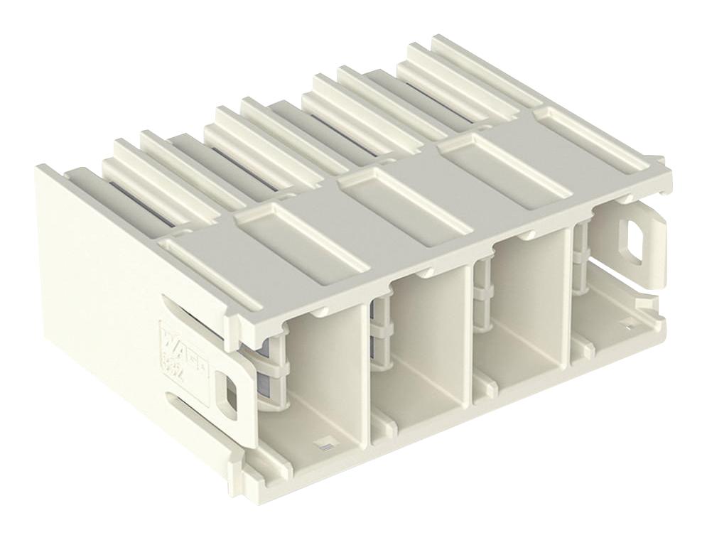 832-3624 TERMINAL BLOCK, HEADER, 4WAY, TH R/A WAGO