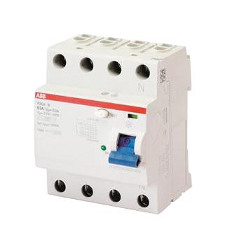 F204BS-40/0.5 RCCB, 4P, 40A, 230VAC, DIN RAIL ABB
