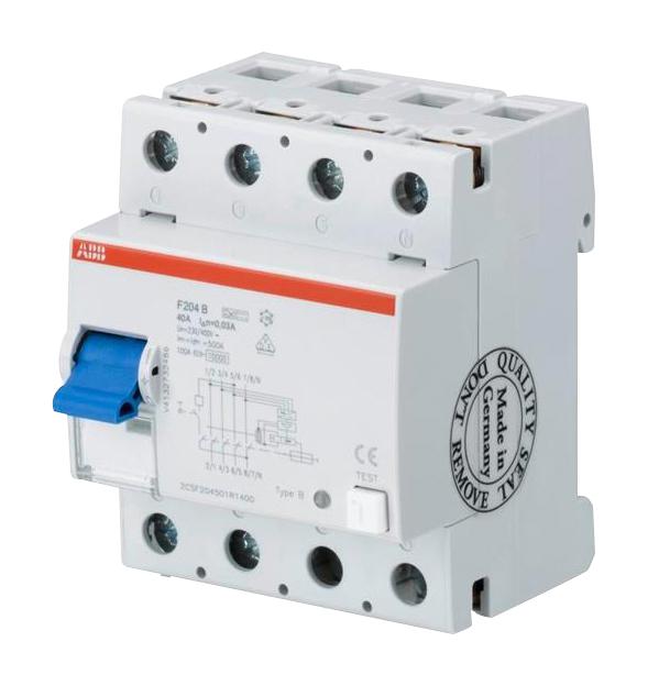 F204B-125/0.03 RCCB, 4P, 125A, 400VAC, DIN RAIL ABB