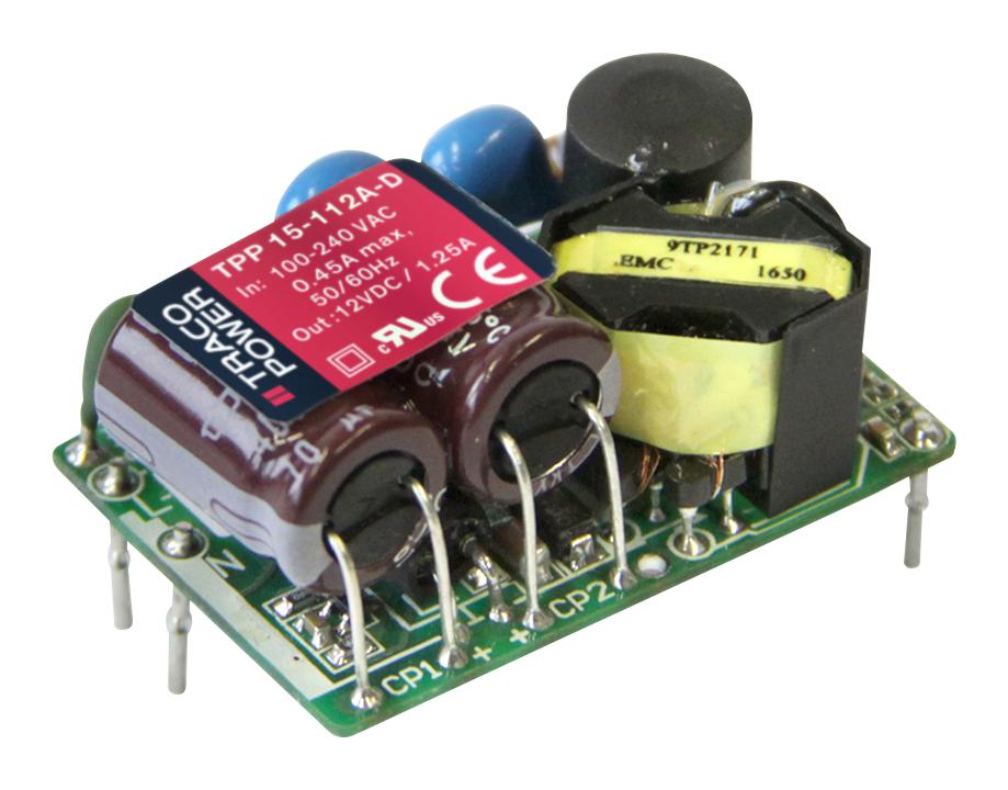 TPP 15-115A-D POWER SUPPLY, AC-DC, 15V, 1A TRACO POWER