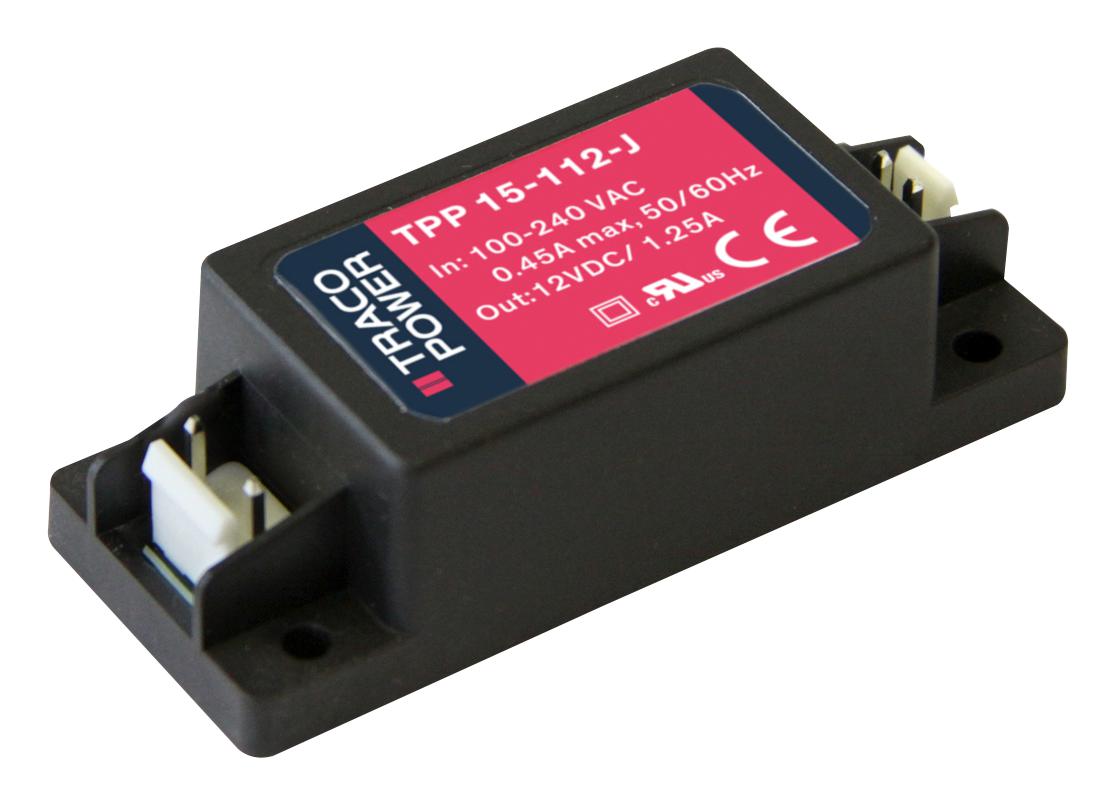 TPP 15-112-J POWER SUPPLY, AC-DC, 12V, 1.25A TRACO POWER