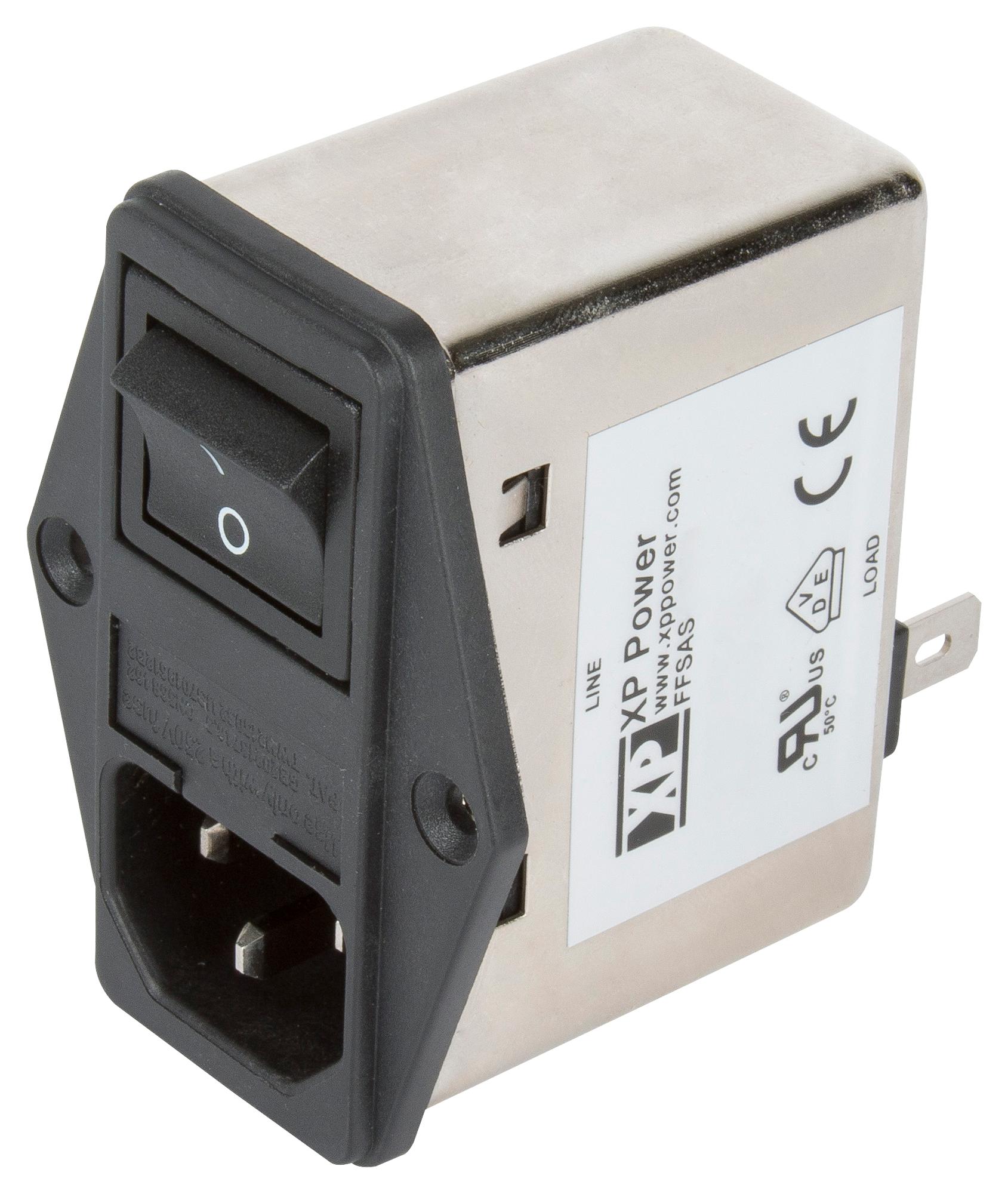 FFSAS01BFR IEC FILTER, ITE, 6.5MH, 1A, QC XP POWER