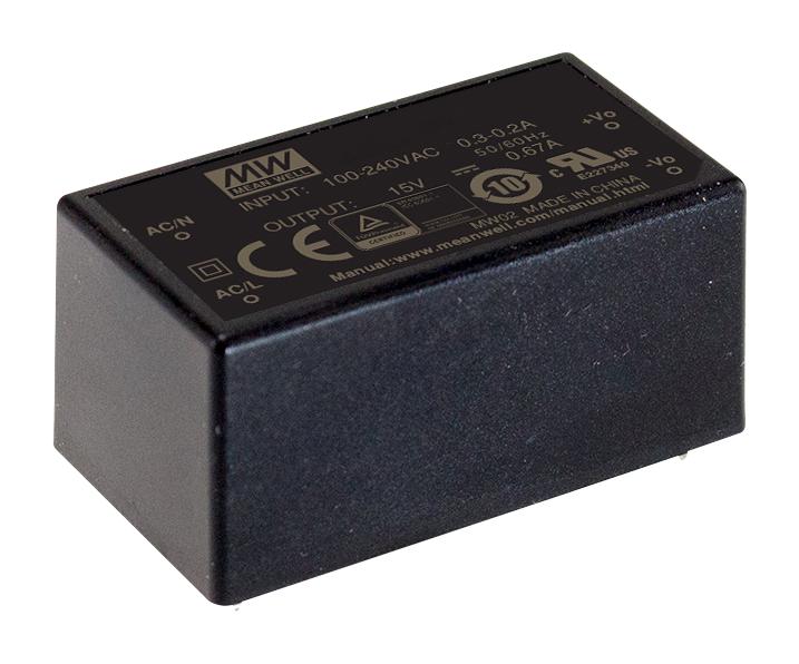 MPM-10-12 POWER SUPPLY, AC-DC, 12V, 0.85A MEAN WELL