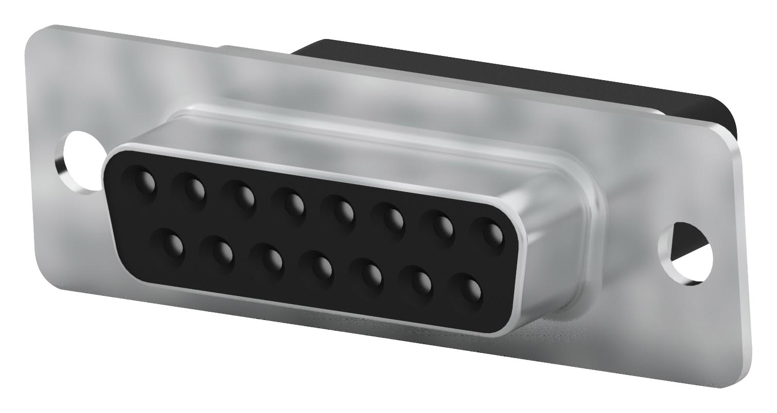 205205-7 D-SUB HOUSING, RCPT, 15POS, STEEL AMP - TE CONNECTIVITY