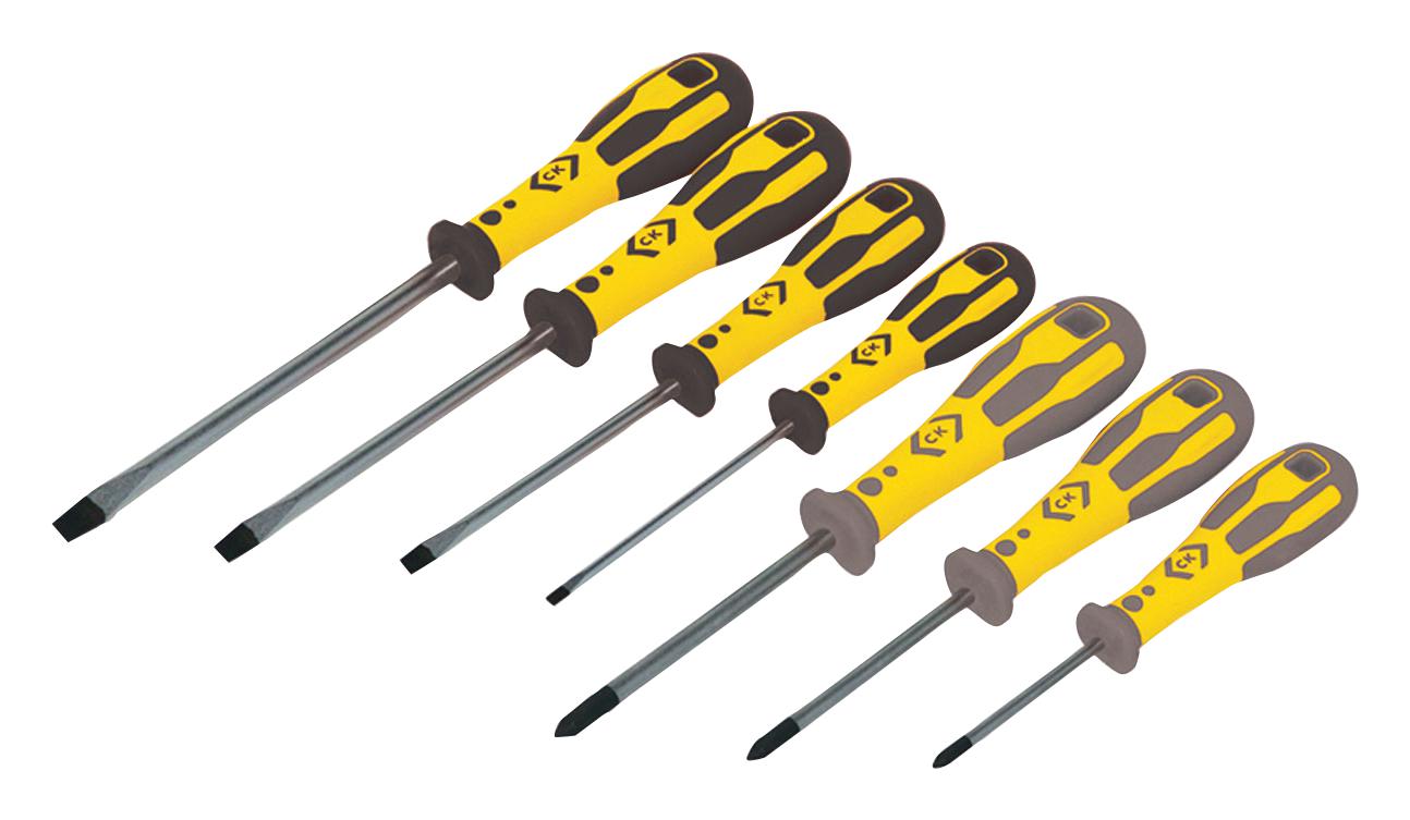 T49162D SCREWDRIVER SET, 7PC CK TOOLS