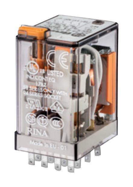 553490240074 POWER RELAY, 4PDT, 24VDC, 7A, SOCKET FINDER