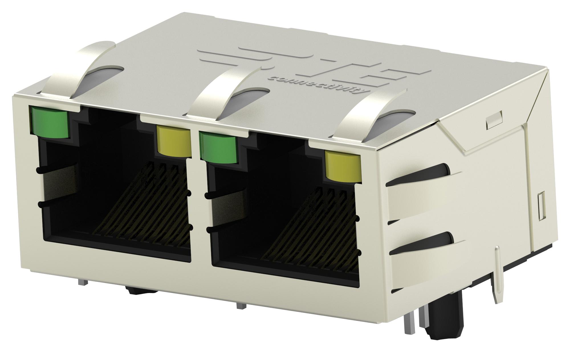 5-2337994-3 RJ45 CONNECTOR, JACK, 8P8C, 2PORT, TH TE CONNECTIVITY