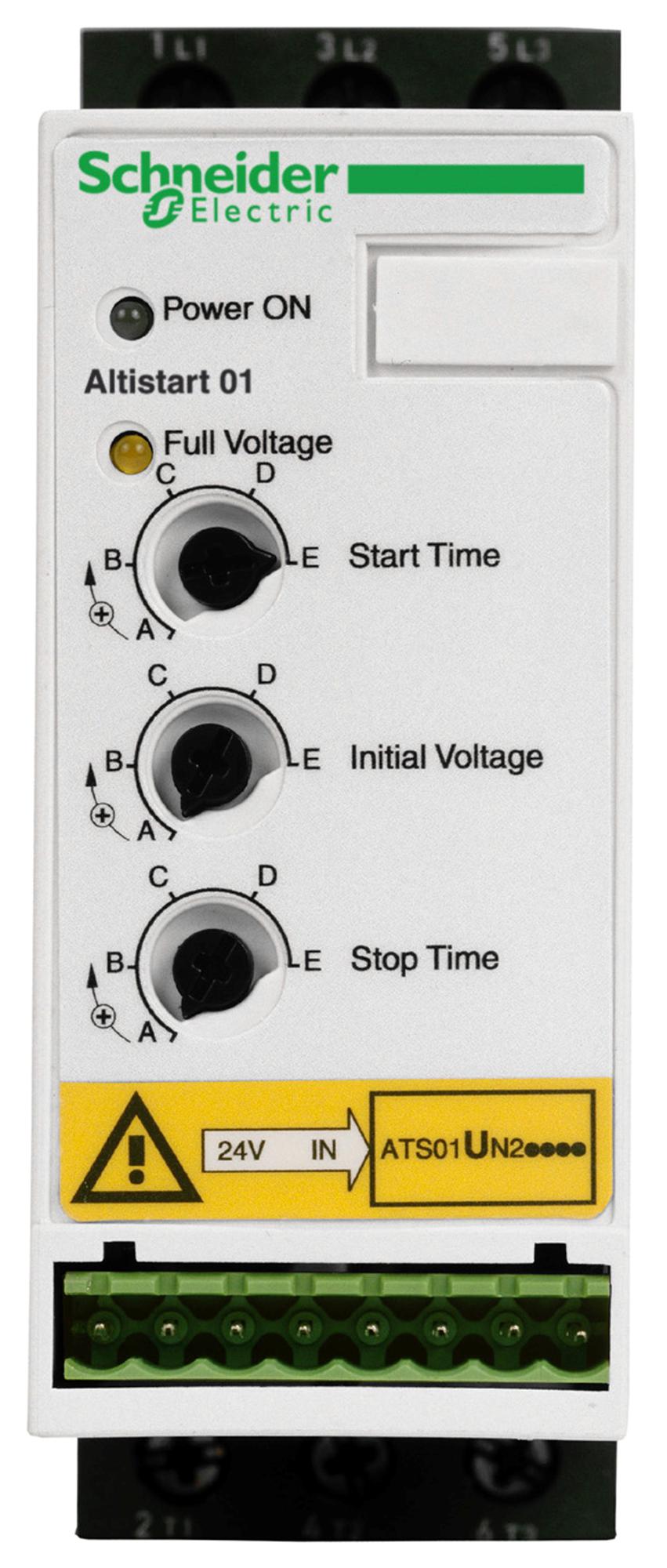 ATSU01N212LT SOFT STARTER, 3-PH, 12A, 5.5KW, 480VAC SCHNEIDER ELECTRIC