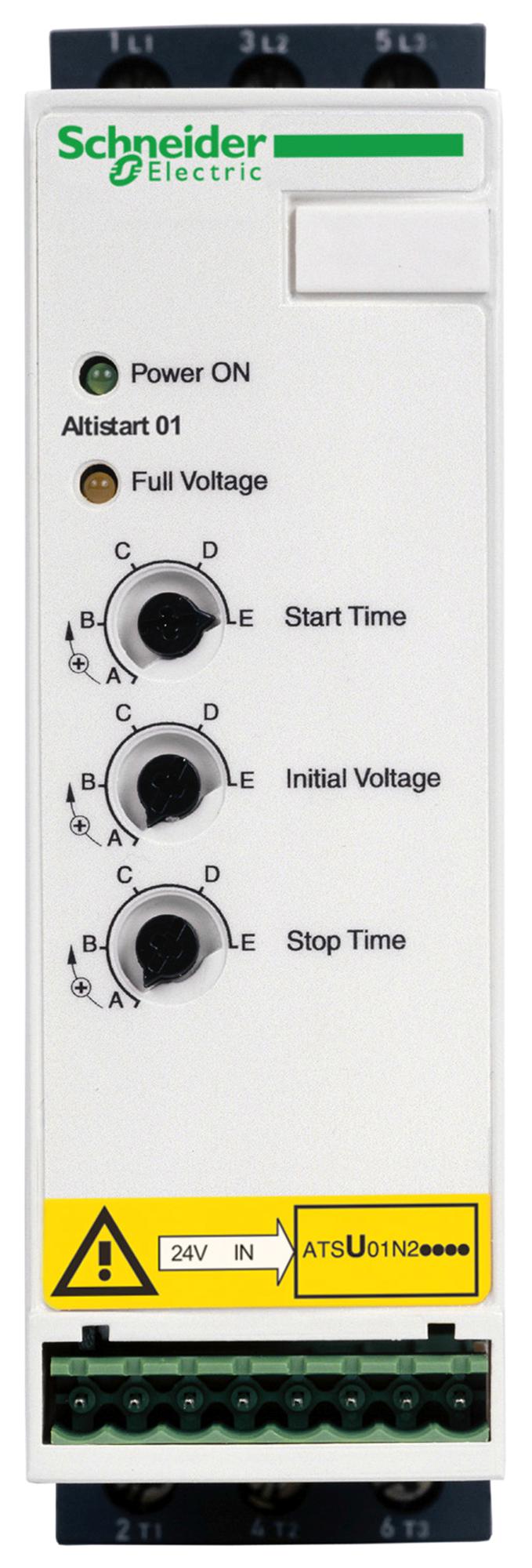 ATSU01N222LT MOTOR STARTER, 3-PH, 22A, 480V SCHNEIDER ELECTRIC