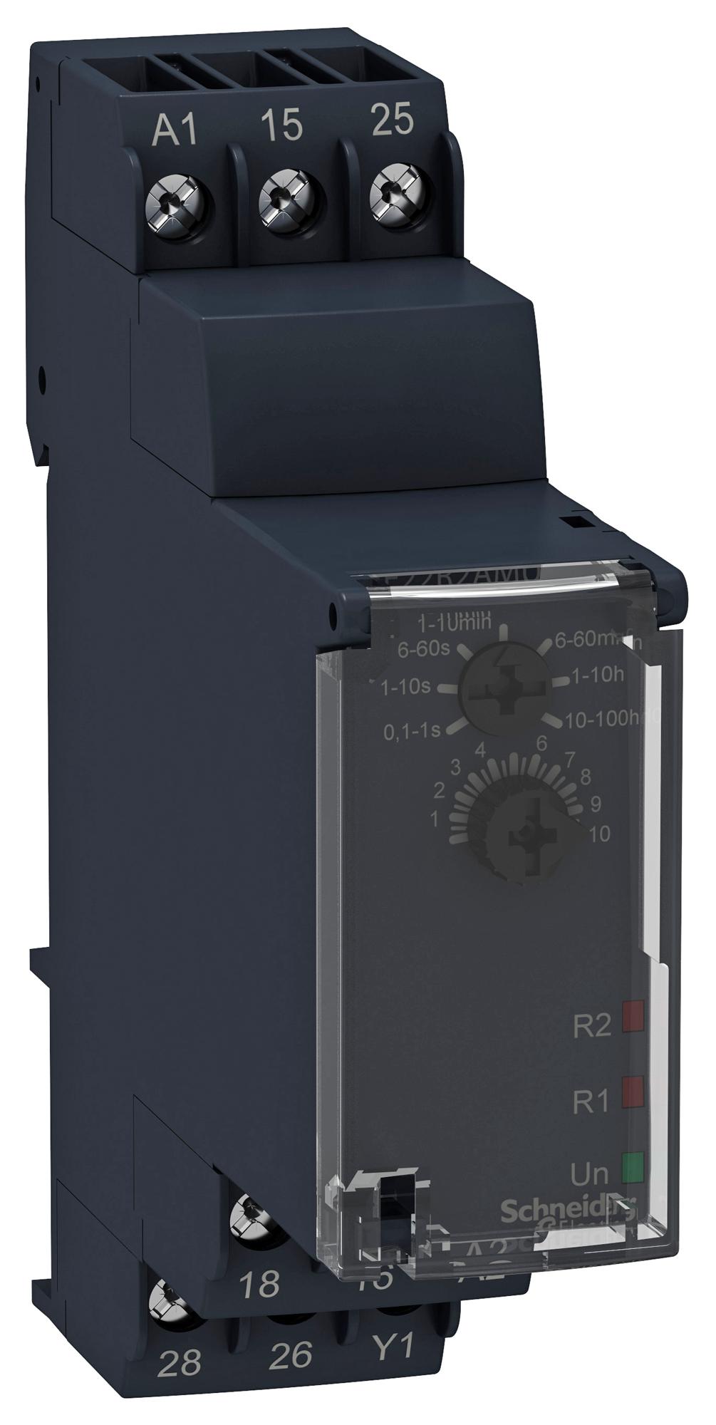 RE22R2AMU TIME DELAY RELAY, DPDT, 100H, 250V, 8A SCHNEIDER ELECTRIC
