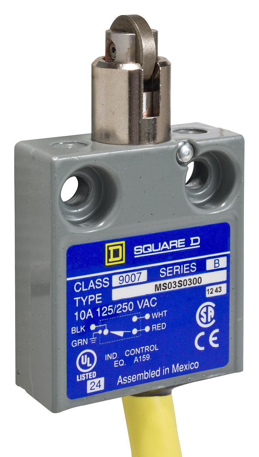 9007ML03S0100 LIMIT SW, ROLLR PLNGR, SPDT-DB, 6A, 120V SCHNEIDER ELECTRIC