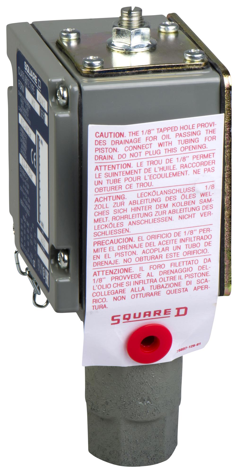 ADW3M129012 PRESSURE SWITCH, SPST-CO, 69PSI, PANEL SCHNEIDER ELECTRIC