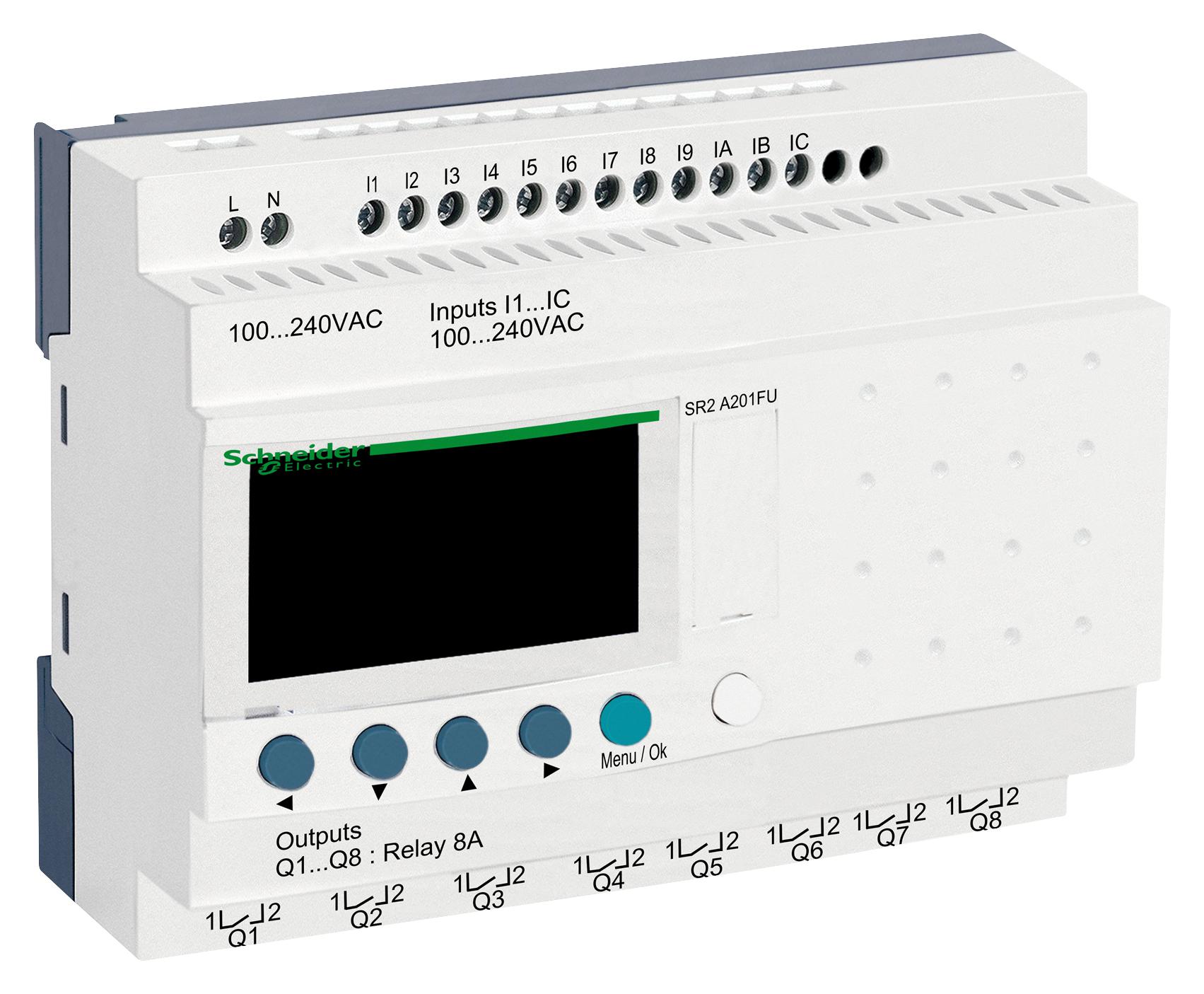 SR2A201FU COMPACT SMART RELAY, 240VAC, 20 I/O SCHNEIDER ELECTRIC