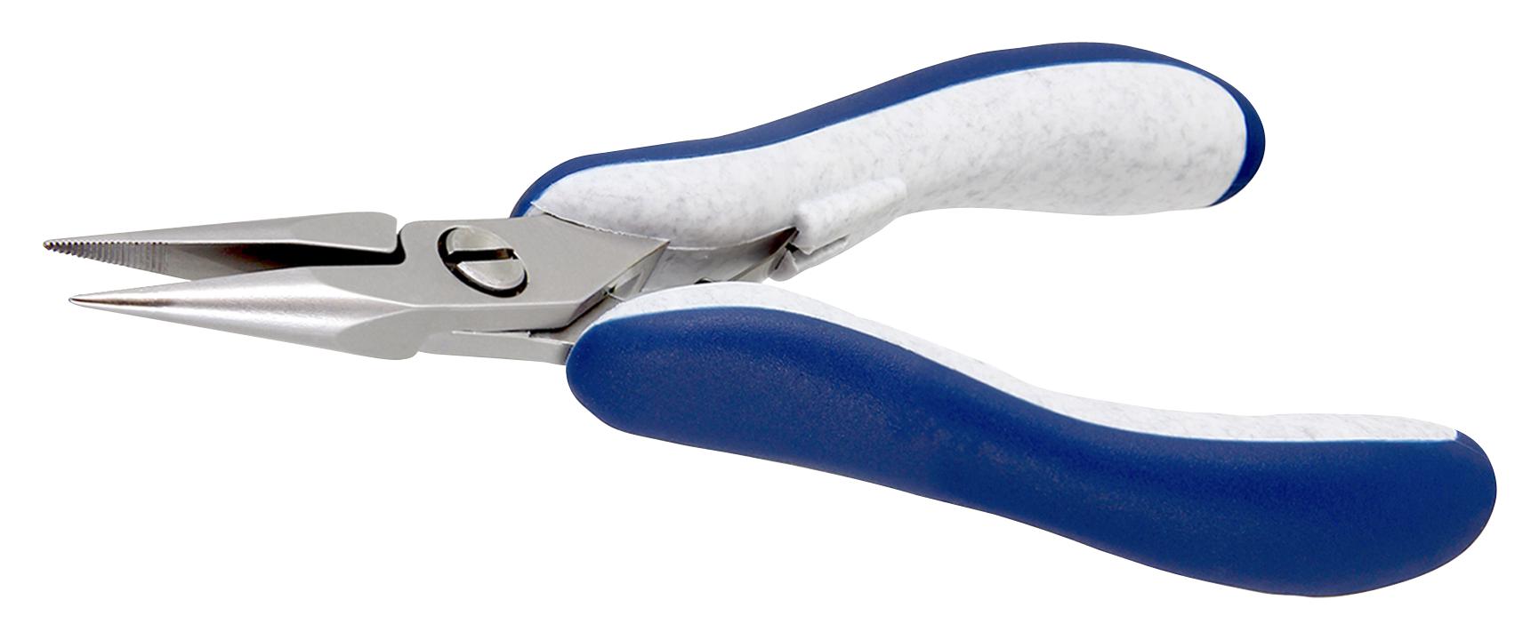 ES6024.CR.BG PLIER, LONG SNIPE NOSE, SERRATED, 140MM IDEAL-TEK
