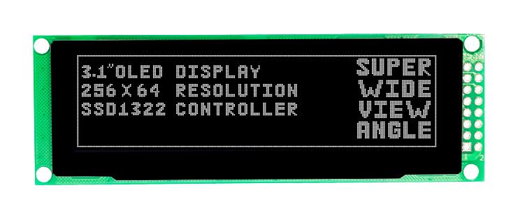 MDOB256064BX-WM OLED GRAPHIC DISPLAY, COB, 256X64PIXELS MIDAS