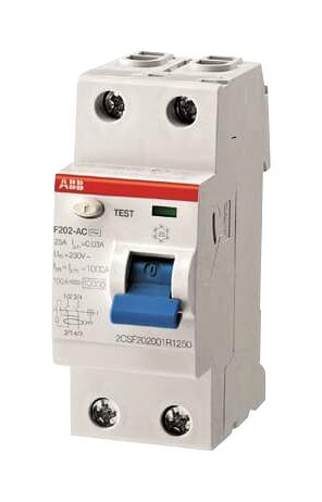 F202AS-40/0.3 RCCB, 2POLE, 40A, 415VAC ABB